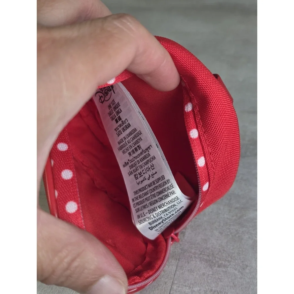 Disneyland Resort Minnie Mouse Red Round Coin Pouch Bag Charm
